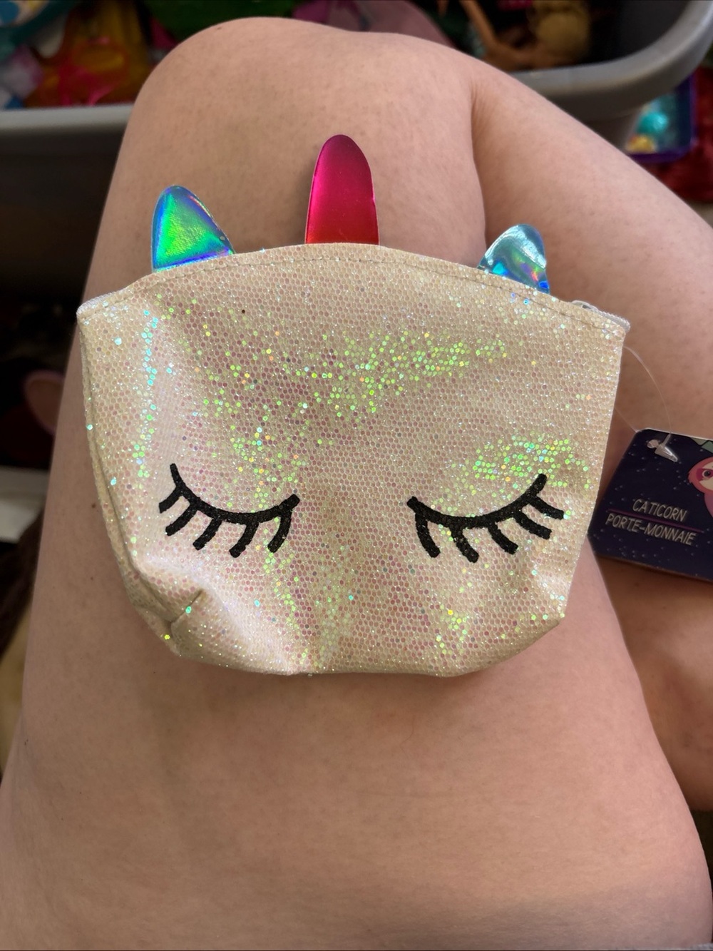 Kids Sparkle Unicorn Coin Purse - Pink Glitter